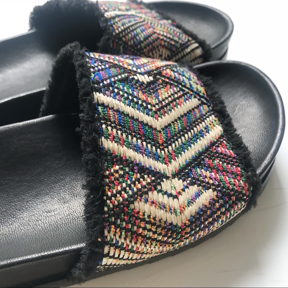 FRYE Lily Fray Slide Sandal Southwestern NWOT 7 - Picture 2 of 8